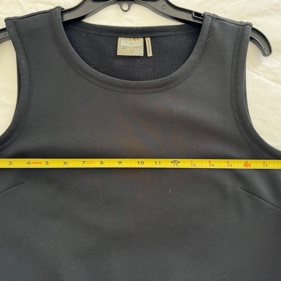 Athleta Black Sleeveless Tunic Dress Fleece Lined, Black, MP - Picture 8 of 8